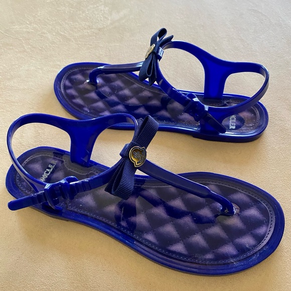 royal blue jelly sandals